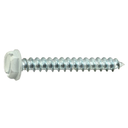 Midwest Fastener Sheet Metal Screw, #10 x 1-1/2 in, Painted Steel Flange Hex Head Slotted Drive, 100 PK 53812